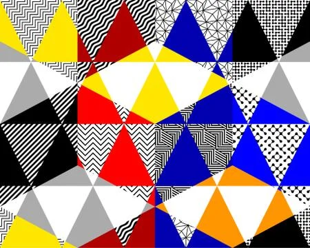 Classic polka dot pattern in a patchwork collage style. Stock Illustration