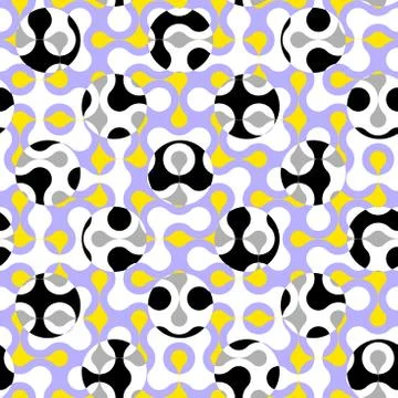 Classic polka dot pattern in a patchwork collage style. Illustrazione stock