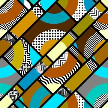 Classic polka dot pattern in a patchwork collage style. 스톡 일러스트