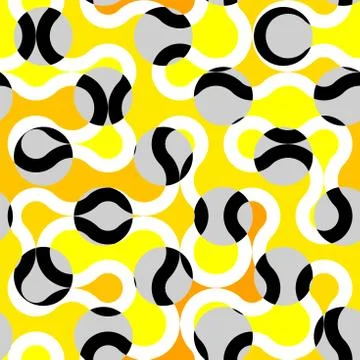 Classic polka dot pattern in a patchwork collage style. イラスト素材