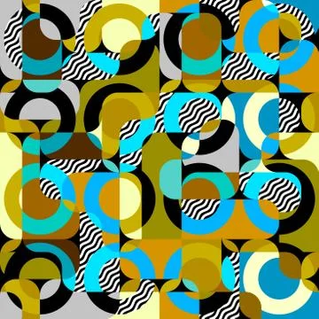 Classic polka dot pattern in a patchwork collage style. Stockillustratie