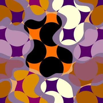 Classic polka dot pattern in a patchwork collage style. Illustrazione stock