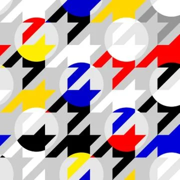 Classic polka dot pattern in a patchwork collage style. Stock Illustration