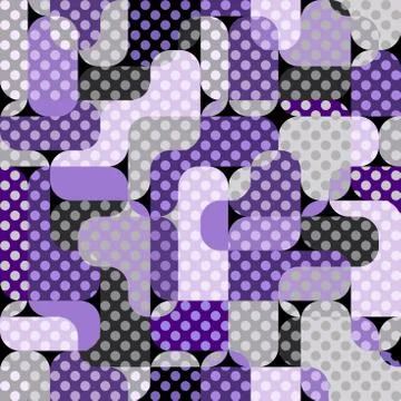 Classic polka dot pattern in a patchwork collage style. 스톡 일러스트