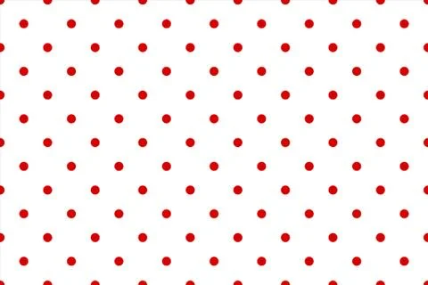 Classic polka dot seamless vector pattern for textile. Red circle graphic ill Illustrazione stock