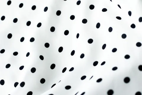 Classic polka dot textile background texture, black dots on white luxury fabr 스톡 사진