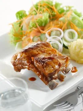 Classic pork ribs Stock Photos