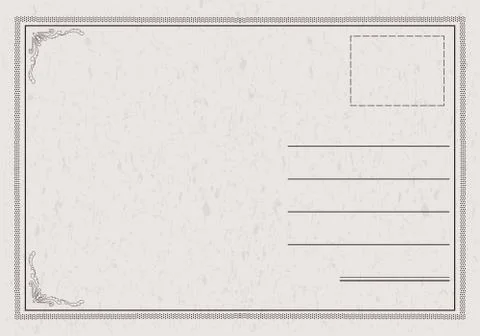 Classic Postcard Vector Stock Illustration