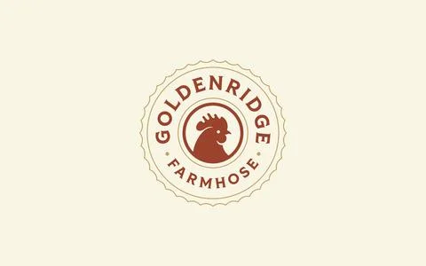 Classic poultry farm emblem vector provides organic egg producers and rustic  Ilustración de archivo