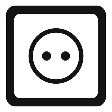 Classic power socket icon, simple style Stock Illustration