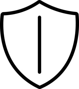 Classic protection shield icon for data defense Stock Illustration