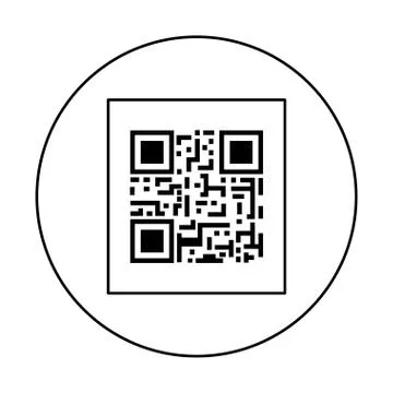 Classic qr code isolated icon Stock Illustration