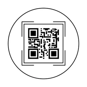 Classic qr code isolated icon Stock Illustration
