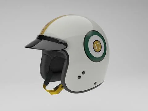 druk kalkoen Aziatisch Classic Racing Helmet ~ 3D Model #91485788 | Pond5