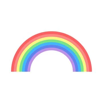 Classic rainbow on transparent background. Stock Illustration