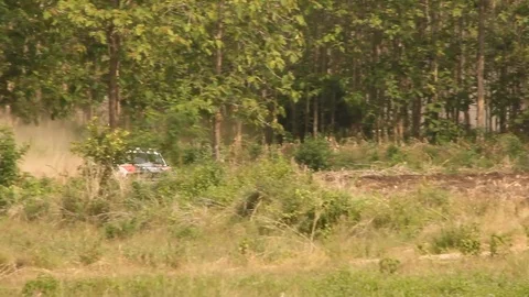 Classic Rally car Video stock 127072822