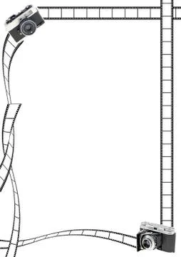 Classic rangefinder camera frame Illustrazione stock