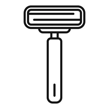 Classic razor icon outline vector. Skin care face イラスト素材