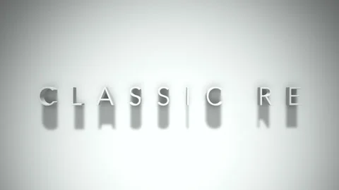 classic re 3D title animation with shado... | Stock Video | Pond5