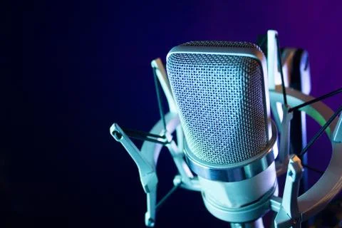 Classic recording studio microphone Fotos de archivo