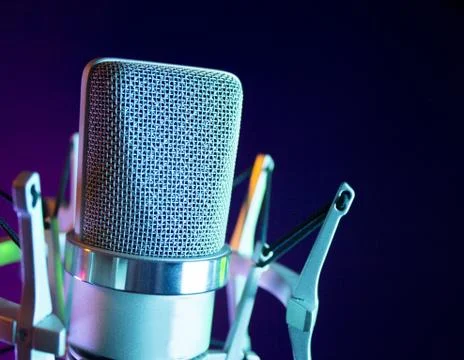 Classic recording studio microphone Stock Photos