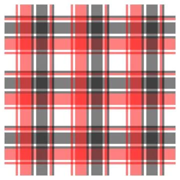 Classic Red and Gray Plaid Seamless Pattern for Textile Design 스톡 일러스트