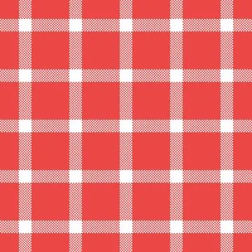 Classic red and white gingham pattern. A timeless, versatile backdrop for var Illustrazione stock