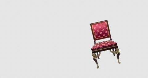 Classic red chair Stock Footage 218309744