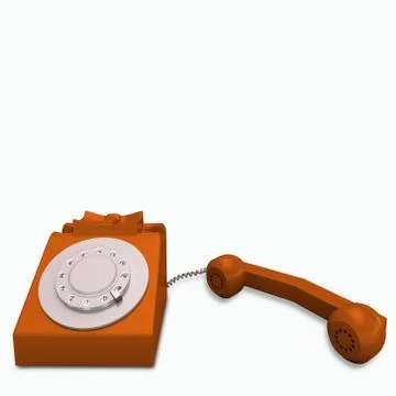 Classic red phone Stock Illustration