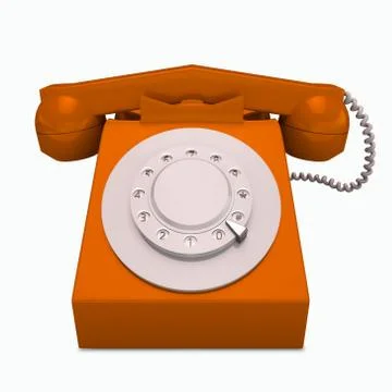 Classic red phone Stock Illustration
