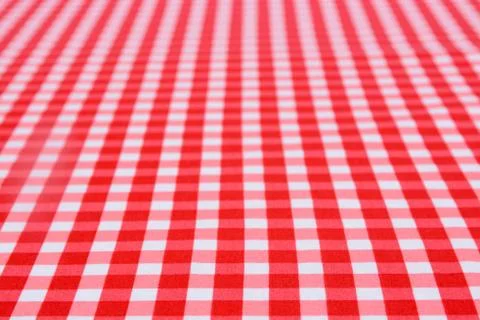 Classic red table cloth Foto stock