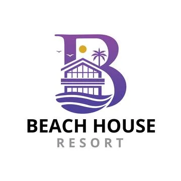 Classic Resort Monogram B Emblem Logo Stock Illustration