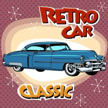 Classic retro car Stock Illustration