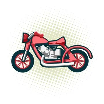 The classic retro motorcycle. This is the great example of an old racing bike Stock Illustration