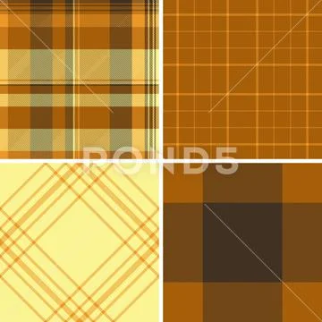 Classic retro plaid pattern pack with professional vector quality. Seamless t Stockillustratie
