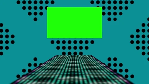 Classic retro small dots pattern animation with some cyber virtual space wit Stock Footage 248779686