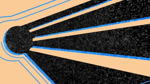 Classic retro style animation with random shapes in rays style with stars in Video stock 249098872