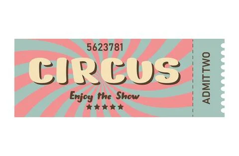 Classic retro ticket for cinema, circus, movie, theatre, cruise, concert an.. Stock Illustration