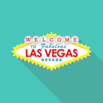 Classic retro Welcome to Las Vegas sign Stock Illustration