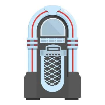 Classic retrostyle jukebox vector graphic, ideal for musicthemed designs Stock Illustration