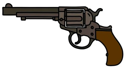 The classic revolver Stock Illustration