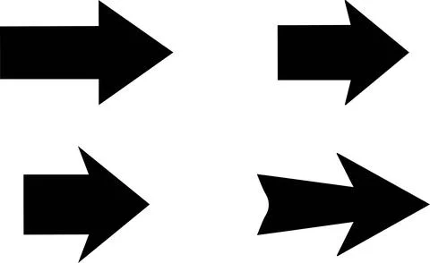 Classic Right Pointing Arrow Design Kit Illustrazione stock