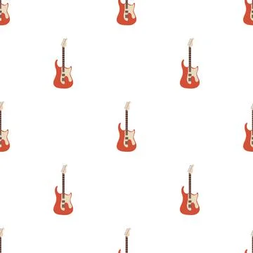 Classic rock guitar pattern seamless vector Stockillustratie