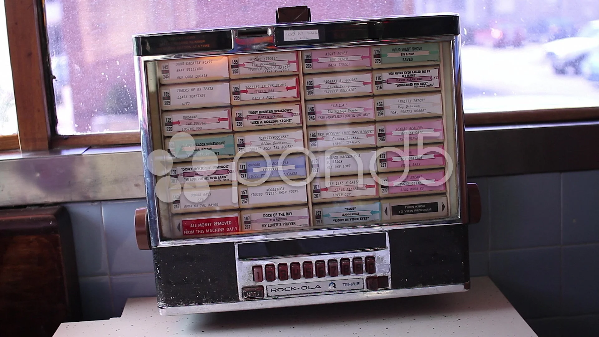 Classic Rock-ola Jukebox at a vintage Stock Video Pond5