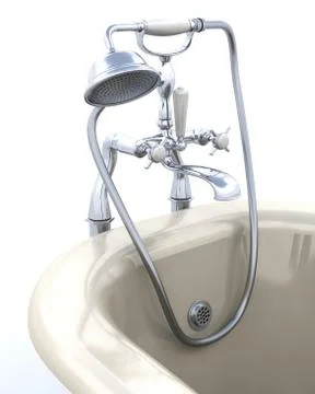 Classic roll top bath Stock Illustration