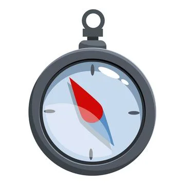 Classic round compass pointing north direction Stock Illustration