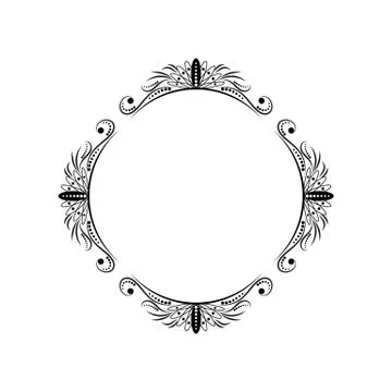 Classic round elegant black frame Stock-Illustration