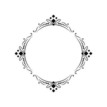Classic round elegant vector frame Stock-Illustration