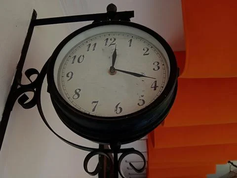 Classic round wall clock Stock Photos