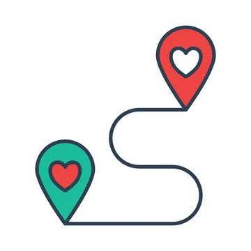 Classic Route Heart Stock Illustration